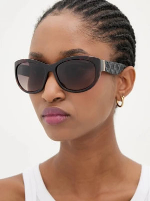 Guess okulary przeciwsłoneczne damskie kolor bordowy GU00131_6052F