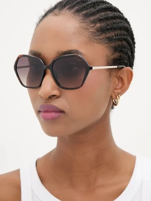 Guess okulary przeciwsłoneczne damskie kolor bordowy GU00134_5552F