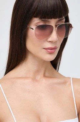 Guess okulary przeciwsłoneczne damskie kolor brązowy
