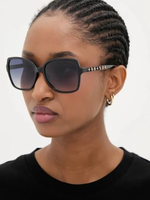 Guess okulary przeciwsłoneczne damskie kolor czarny GU00100_5501B