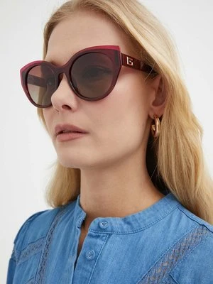 Guess okulary przeciwsłoneczne damskie kolor fioletowy GU7909_5369T