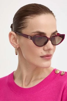 Guess okulary przeciwsłoneczne damskie kolor fioletowy GU7910_5269T