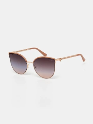 Guess okulary przeciwsłoneczne damskie kolor pomarańczowy GF6092 28T