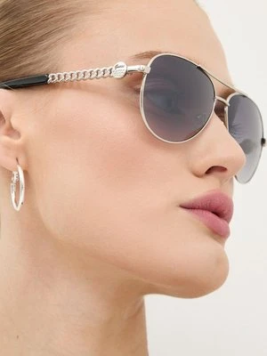 Guess okulary przeciwsłoneczne damskie kolor srebrny GF6088 01B