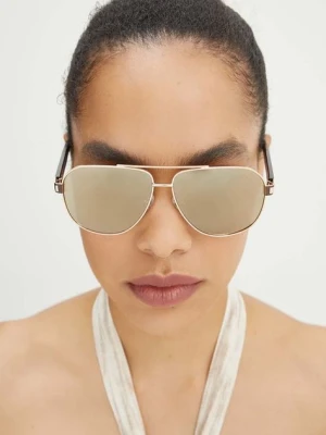 Guess okulary przeciwsłoneczne damskie kolor złoty GF0247 32G