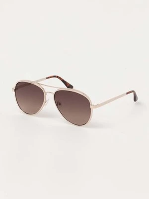 Guess okulary przeciwsłoneczne damskie kolor złoty GF0350 32F