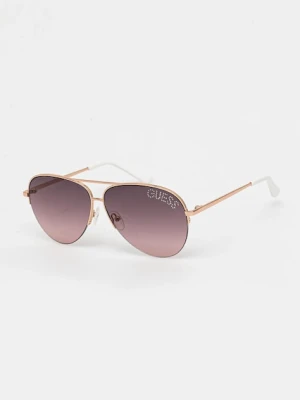 Guess okulary przeciwsłoneczne damskie kolor złoty GF6126 28T