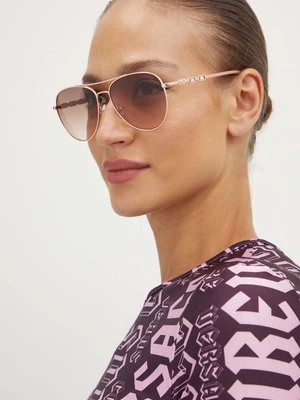 Guess okulary przeciwsłoneczne damskie kolor złoty GF6143 28F