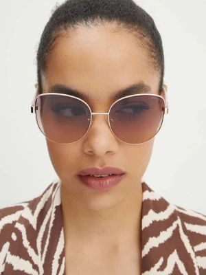 Guess okulary przeciwsłoneczne damskie kolor złoty GF6172 28F