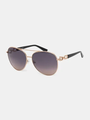 Guess okulary przeciwsłoneczne damskie kolor złoty GU00158_6128B