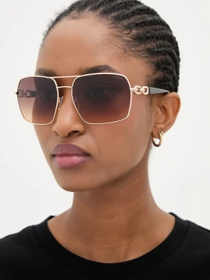 Guess okulary przeciwsłoneczne damskie kolor złoty GU00159_6333F