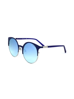 Guess Okulary przeciwsłoneczne unisex w kolorze niebieskim rozmiar: 55