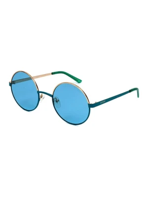 Guess Okulary przeciwsłoneczne unisex w kolorze złoto-niebieskim rozmiar: 52