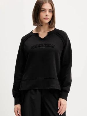 Guess Originals bluza bawełniana damska kolor czarny z aplikacją W5BQ27 KCPR1