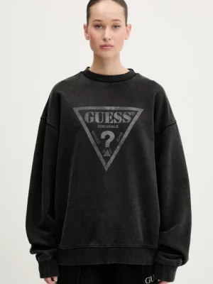 Zdjęcie produktu Guess Originals bluza bawełniana damska kolor czarny z nadrukiem M5GQ35 K68I4