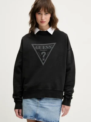 Guess Originals bluza bawełniana damska kolor czarny z nadrukiem W5GQ03 K68I4