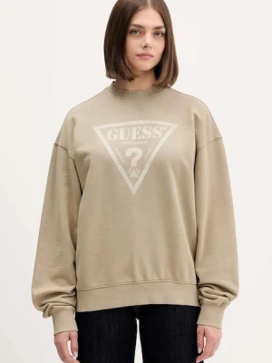 Guess Originals bluza bawełniana damska kolor zielony z nadrukiem M5GQ35 K68I4