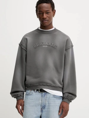 Guess Originals bluza bawełniana kolor szary z aplikacją M5BQ39 KCPR1
