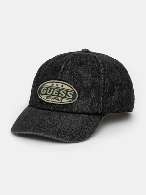 Guess Originals czapka z daszkiem jeansowa VINTAGE kolor czarny M5YZ05 WHGF0
