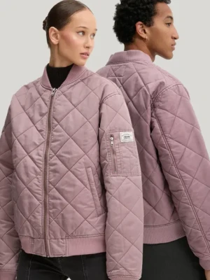 Guess Originals kurtka bomber kolor różowy przejściowa M4BL51 WFA20