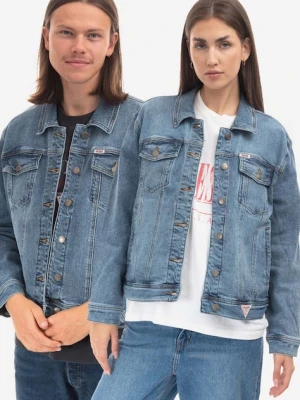 Guess Originals kurtka jeansowa bawełniana niebieski