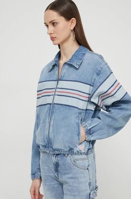 Guess Originals kurtka jeansowa damska kolor niebieski przejściowa