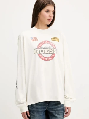 Guess Originals longsleeve bawełniany kolor beżowy M5YI56 K8FQ4