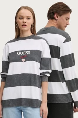 Guess Originals longsleeve bawełniany kolor szary wzorzysty M4BI55 K8FQ4