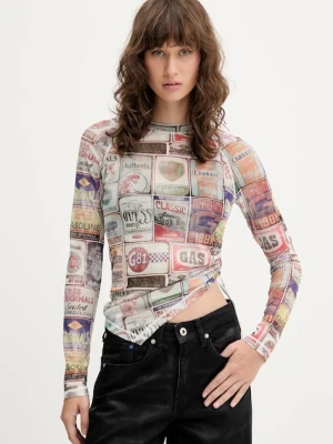 Guess Originals longsleeve kolor beżowy W5YP43 KBBF2