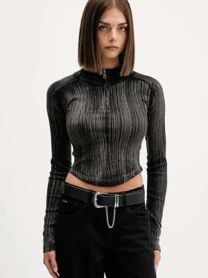 Guess Originals longsleeve kolor czarny z półgolfem W5BP34 KCTT1