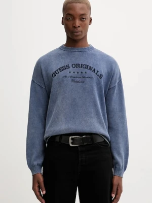 Guess Originals sweter bawełniany męski kolor granatowy lekki M5BR01 Z3P41