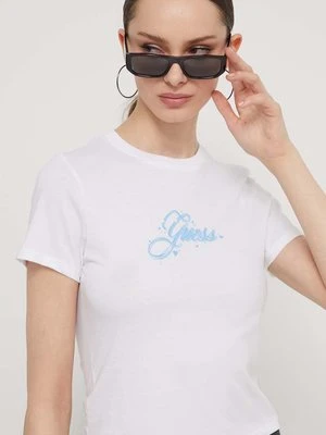 Guess Originals t-shirt bawełniany damski kolor biały