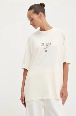 Guess Originals t-shirt bawełniany kolor beżowy z nadrukiem M4BI15 K8FQ4