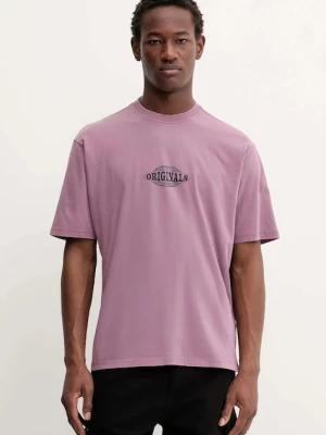 Guess Originals t-shirt bawełniany kolor bordowy z nadrukiem M5BI46 K8FQ4