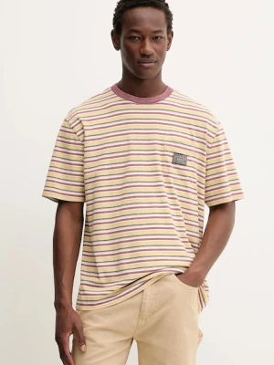 Guess Originals t-shirt bawełniany kolor żółty wzorzysty M5BI18 K8FQ4
