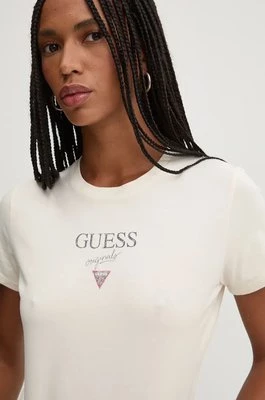 Guess Originals t-shirt damski kolor beżowy W4BI05 J1314