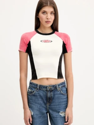 Guess Originals t-shirt damski kolor beżowy W5YR44 Z2YJ2