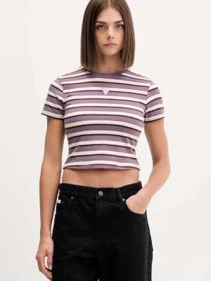 Guess Originals t-shirt damski kolor fioletowy W5GI57 J1314