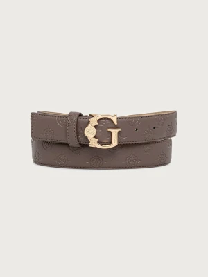 Guess pasek damski z imitacji skóry CARMELLA brązowy