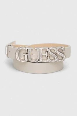 Guess pasek DENISE damski kolor beżowy W4YZ02 WGDK0