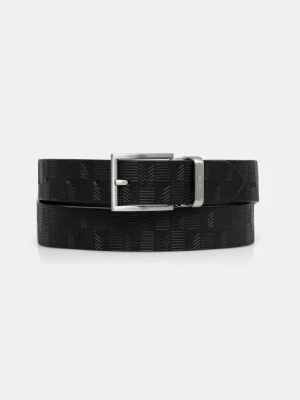 Guess pasek dwustronny BUCAREST męski kolor czarny BMBUDE P5135