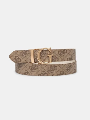 Guess pasek dwustronny CALISTA damski kolor beżowy BW9266 P5330