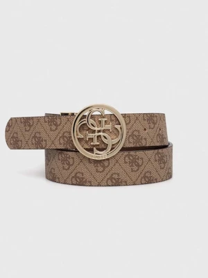 Guess pasek dwustronny NOELLE damski kolor beżowy BW9166 P4235