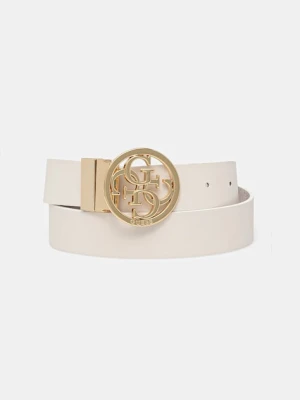Guess pasek dwustronny NOELLE damski kolor biały BW9166 P4235