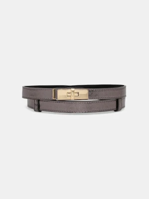 Guess pasek IDRA damski kolor srebrny BW9308 P5420