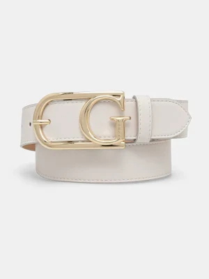 Guess pasek LORELEI damski kolor beżowy BW9228 P5235
