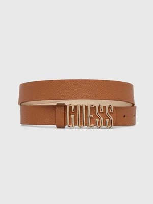 Guess pasek MERDIAN damski kolor brązowy BW9114 P4225