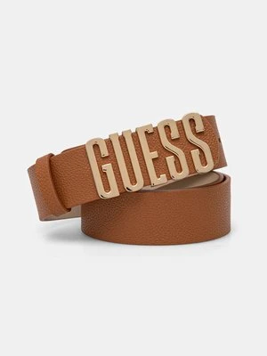 Guess pasek MERIDIAN damski kolor brązowy BW9113 P4235