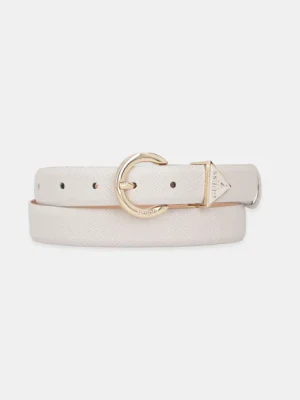 Guess pasek NOELLE damski kolor beżowy BW9071 P4125
