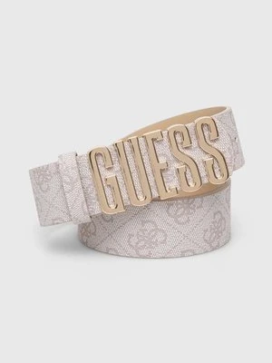 Guess pasek NOELLE damski kolor biały BW9126 P4235